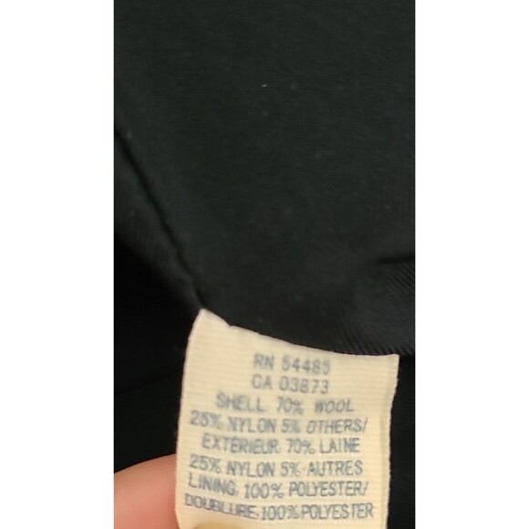 American Eagle Wool Pea Coat Womens Medium Green Blue Plaid Button Pockets *READ - Picture 8 of 10